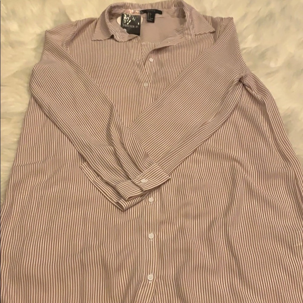 Striped Button-Up Dress